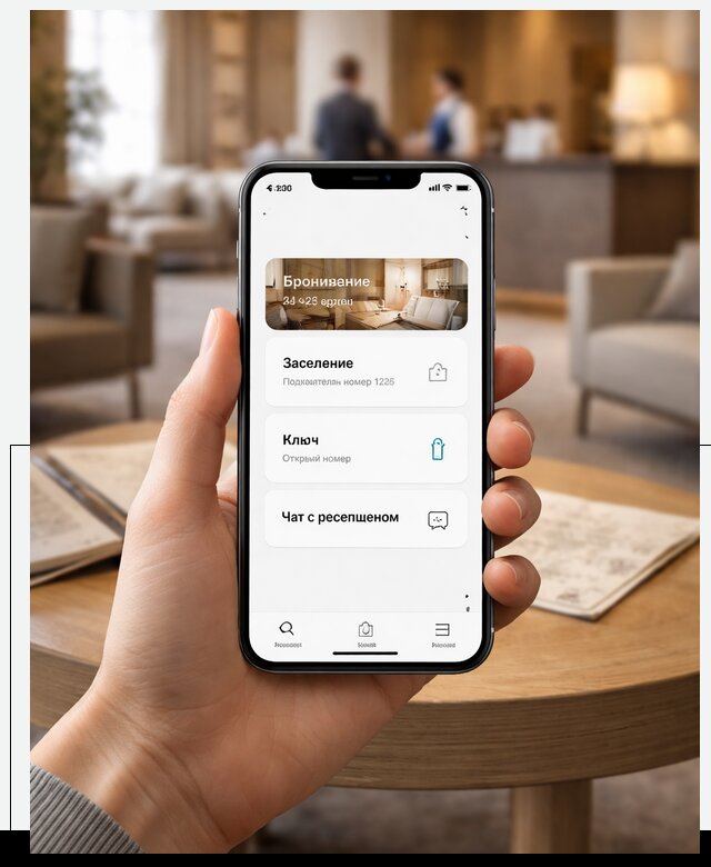 Мобильное приложение для гостей отеля в Гусе-Хрустальном, управление сервисом